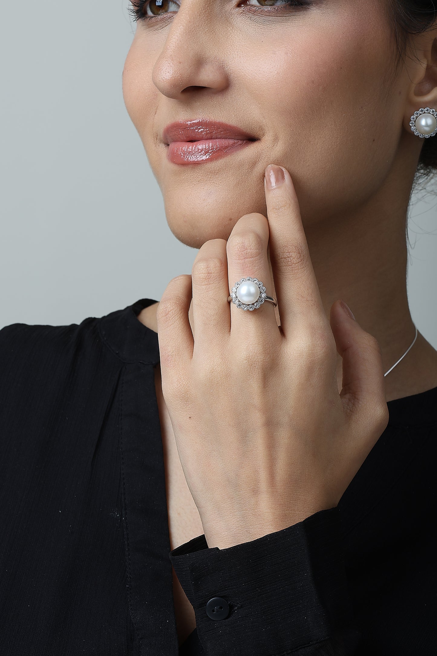 Silver Pearl Ring for beautiful girl